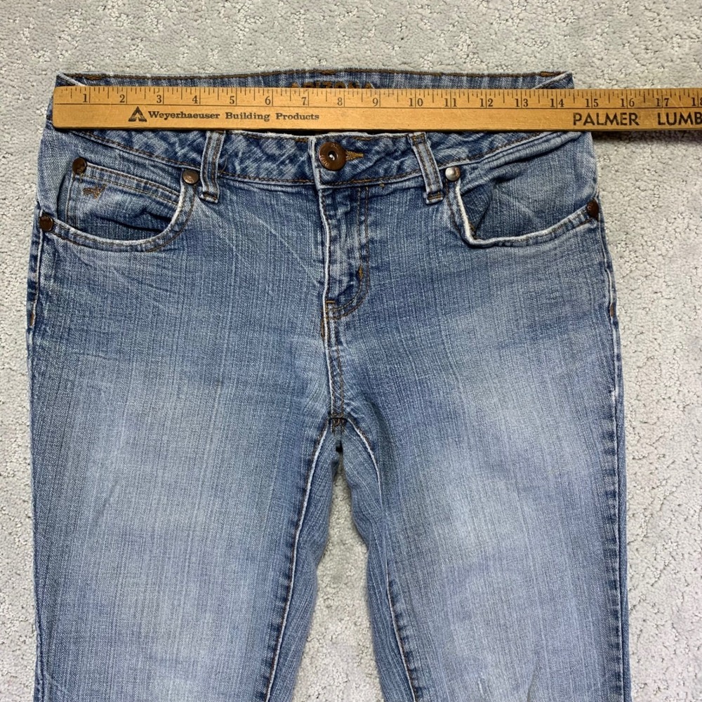 Vintage Arizona Jean Co Jeans Womens Size 5 Boot Cut Distressed Light Wash Denim - Picture 15 of 16